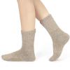 imageZando Cozy Socks Warm Socks Wool Socks for Women Cute Socks for Women Boot Crew Socks Long Thick Socks Womens SocksF Burgundy  Yellow  Khaki