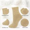 imageZando Cozy Socks Warm Socks Wool Socks for Women Cute Socks for Women Boot Crew Socks Long Thick Socks Womens SocksF Burgundy  Yellow  Khaki