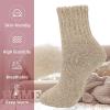 imageZando Cozy Socks Warm Socks Wool Socks for Women Cute Socks for Women Boot Crew Socks Long Thick Socks Womens SocksKhaki
