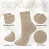 imageZando Cozy Socks Warm Socks Wool Socks for Women Cute Socks for Women Boot Crew Socks Long Thick Socks Womens SocksKhaki