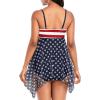imageZando Flowy Swimdress Womens One Piece Swimsuit Tummy Control Bathing Suit with Tank TopAmerican Flag