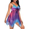 imageZando Flowy Swimdress Womens One Piece Swimsuit Tummy Control Bathing Suit with Tank TopMermaid