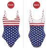 imageZando One Piece Swimsuit Women Sexy Ribbed Swim Suits for Women 2025 Bathing Suit Open Back Swimsuits Slimming Women SwimwearAmerican Flag