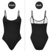 imageZando One Piece Swimsuit Women Sexy Ribbed Swim Suits for Women 2025 Bathing Suit Open Back Swimsuits Slimming Women SwimwearBlack
