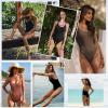 imageZando One Piece Swimsuit Women Sexy Ribbed Swim Suits for Women 2025 Bathing Suit Open Back Swimsuits Slimming Women SwimwearBlack