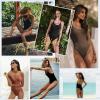 imageZando One Piece Swimsuit Women Sexy Ribbed Swim Suits for Women 2025 Bathing Suit Open Back Swimsuits Slimming Women SwimwearRed
