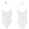 imageZando One Piece Swimsuit Women Sexy Ribbed Swim Suits for Women 2025 Bathing Suit Open Back Swimsuits Slimming Women SwimwearWhite