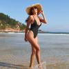 imageZando Swim Suits for Women 2025 Cheeky One Piece Swimsuits for Women One Piece Swimsuit Women Thong Bathing SuitA Black
