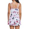 imageZando Swim Suits for Women 2025 One Piece Swimsuit Tummy Control Swim Dress Womens Swimsuits Swim Dress Bathing SuitsA Flower Print White