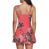 imageZando Swim Suits for Women 2025 One Piece Swimsuit Tummy Control Swim Dress Womens Swimsuits Swim Dress Bathing SuitsFlower Print Red