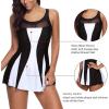 imageZando Swim Suits for Women 2025 One Piece Swimsuit Tummy Control Swim Dress Womens Swimsuits Swim Dress Bathing SuitsPink Splice