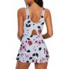 imageZando Swim Suits for Women 2025 One Piece Swimsuit Tummy Control Swim Dress Womens Swimsuits Swim Dress Bathing SuitsWhite Bottom Flower