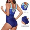 imageZando Womens Bathing Suits One Piece Swimsuits Athletic Training Swimsuit Tummy Control Slimming Swimwear for WomenGreen Gradient