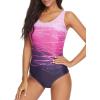 imageZando Womens Bathing Suits One Piece Swimsuits Athletic Training Swimsuit Tummy Control Slimming Swimwear for WomenPurple Pink