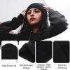 imageZando Beanie for Men Women Cuffed Cap Soft Slouchy Beanie Winter Knit Hats Fisherman Beanie Skull Cap Unisex Daliy BeanieA Black
