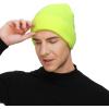 imageZando Beanie for Men Women Cuffed Cap Soft Slouchy Beanie Winter Knit Hats Fisherman Beanie Skull Cap Unisex Daliy BeanieFluorescein