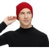 imageZando Beanie for Men Women Cuffed Cap Soft Slouchy Beanie Winter Knit Hats Fisherman Beanie Skull Cap Unisex Daliy BeanieRed