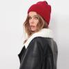 imageZando Beanie for Men Women Cuffed Cap Soft Slouchy Beanie Winter Knit Hats Fisherman Beanie Skull Cap Unisex Daliy BeanieRed