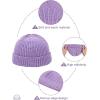 imageZando Beanie for Men Women Cuffed Cap Soft Slouchy Beanie Winter Knit Hats Fisherman Beanie Skull Cap Unisex Daliy BeanieZ Blackred