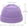 imageZando Beanie for Men Women Cuffed Cap Soft Slouchy Beanie Winter Knit Hats Fisherman Beanie Skull Cap Unisex Daliy BeanieZ Blackred
