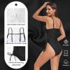 imageZando One Piece Swimsuit Women Bathing Suits Tummy Control Cheeky Tie Side High Cut One Piece Swimsuits SwimwearBlack