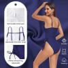imageZando One Piece Swimsuit Women Bathing Suits Tummy Control Cheeky Tie Side High Cut One Piece Swimsuits SwimwearBlue