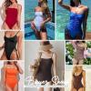 imageZando One Piece Swimsuit Women Bathing Suits Tummy Control Cheeky Tie Side High Cut One Piece Swimsuits SwimwearPink
