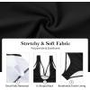 imageZando One Piece Swimsuit for Women 2024 V Neck Bathing Suit Ruched Tummy Control Swimsuit Sexy High Cut Bathing SuitsBlack