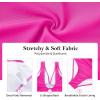 imageZando One Piece Swimsuit for Women 2024 V Neck Bathing Suit Ruched Tummy Control Swimsuit Sexy High Cut Bathing SuitsHot Pink