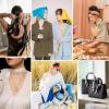 imageZando Silk Head Scarf for Women Square Chiffon Scarf for Hair Wrapping Solid Color Retro Scarfs Neck Scarf Purse ScarfA Black