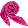 imageZando Silk Head Scarf for Women Square Chiffon Scarf for Hair Wrapping Solid Color Retro Scarfs Neck Scarf Purse ScarfA Hot Pink