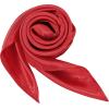 imageZando Silk Head Scarf for Women Square Chiffon Scarf for Hair Wrapping Solid Color Retro Scarfs Neck Scarf Purse ScarfA Red