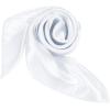 imageZando Silk Head Scarf for Women Square Chiffon Scarf for Hair Wrapping Solid Color Retro Scarfs Neck Scarf Purse ScarfA White