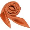 imageZando Silk Head Scarf for Women Square Chiffon Scarf for Hair Wrapping Solid Color Retro Scarfs Neck Scarf Purse ScarfB Orange