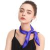 imageZando Silk Head Scarf for Women Square Chiffon Scarf for Hair Wrapping Solid Color Retro Scarfs Neck Scarf Purse ScarfB Purple