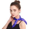 imageZando Silk Head Scarf for Women Square Chiffon Scarf for Hair Wrapping Solid Color Retro Scarfs Neck Scarf Purse ScarfB Purple