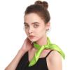 imageZando Silk Head Scarf for Women Square Chiffon Scarf for Hair Wrapping Solid Color Retro Scarfs Neck Scarf Purse ScarfC Green