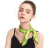 imageZando Silk Head Scarf for Women Square Chiffon Scarf for Hair Wrapping Solid Color Retro Scarfs Neck Scarf Purse ScarfC Green