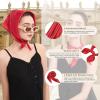 imageZando Silk Head Scarf for Women Square Chiffon Scarf for Hair Wrapping Solid Color Retro Scarfs Neck Scarf Purse ScarfC Green