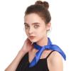 imageZando Silk Head Scarf for Women Square Chiffon Scarf for Hair Wrapping Solid Color Retro Scarfs Neck Scarf Purse ScarfC Royal Bule