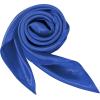 imageZando Silk Head Scarf for Women Square Chiffon Scarf for Hair Wrapping Solid Color Retro Scarfs Neck Scarf Purse ScarfC Royal Bule