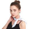 imageZando Silk Head Scarf for Women Square Chiffon Scarf for Hair Wrapping Solid Color Retro Scarfs Neck Scarf Purse ScarfE White2