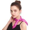 imageZando Silk Head Scarf for Women Square Chiffon Scarf for Hair Wrapping Solid Color Retro Scarfs Neck Scarf Purse ScarfRose Pink