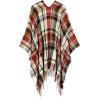imageZando Womens Warm Shawl Wrap Open Front Poncho Cape Color Block Shawls Winter Cardigan Wrap Printed Ponchos for Women 2B Mix Pink