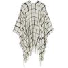 imageZando Womens Warm Shawl Wrap Open Front Poncho Cape Color Block Shawls Winter Cardigan Wrap Printed Ponchos for Women 2D White Beige