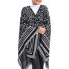 imageZando Womens Warm Shawl Wrap Open Front Poncho Cape Color Block Shawls Winter Cardigan Wrap Printed Ponchos for Women 2I Grey Leopard