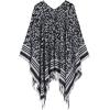 imageZando Womens Warm Shawl Wrap Open Front Poncho Cape Color Block Shawls Winter Cardigan Wrap Printed Ponchos for Women 2I Grey Leopard