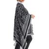 imageZando Womens Warm Shawl Wrap Open Front Poncho Cape Color Block Shawls Winter Cardigan Wrap Printed Ponchos for Women 2I Grey Leopard