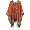 imageZando Womens Warm Shawl Wrap Open Front Poncho Cape Color Block Shawls Winter Cardigan Wrap Printed Ponchos for Women 2Orange
