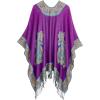 imageZando Womens Warm Shawl Wrap Open Front Poncho Cape Color Block Shawls Winter Cardigan Wrap Printed Ponchos for Women 2Purple Pattern